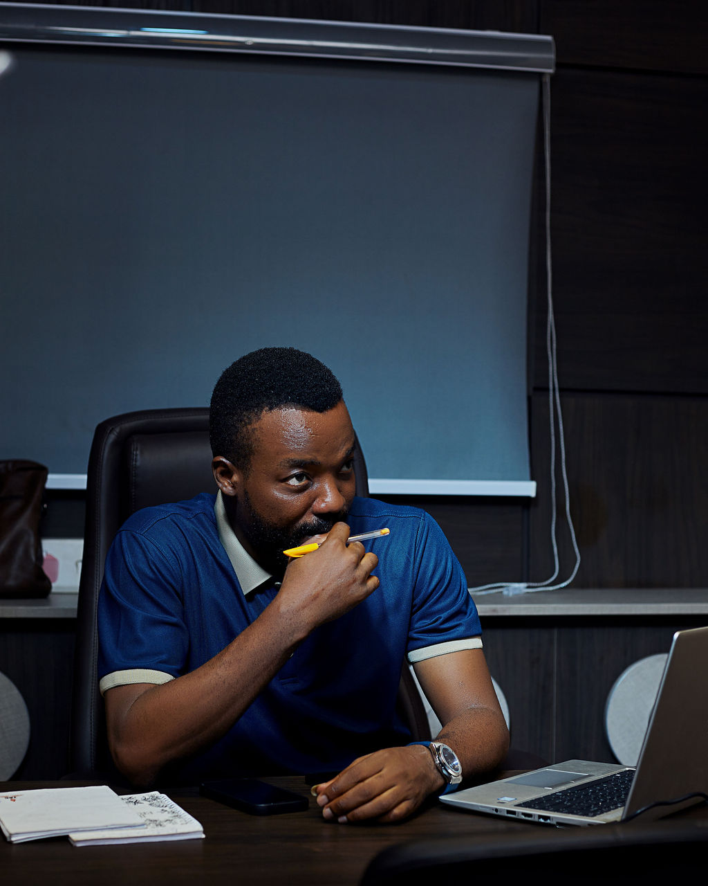 CEO focused at work